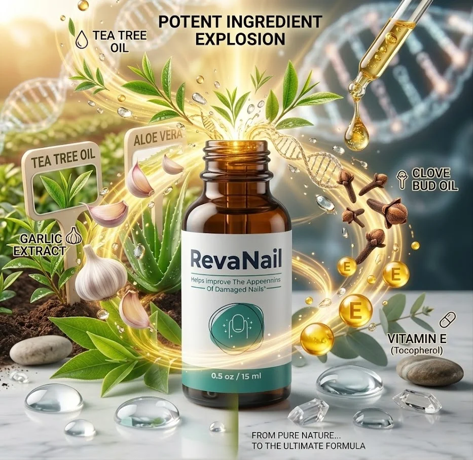 RevaNail natural ingredients tea tree oil garlic aloe vera vitamin e